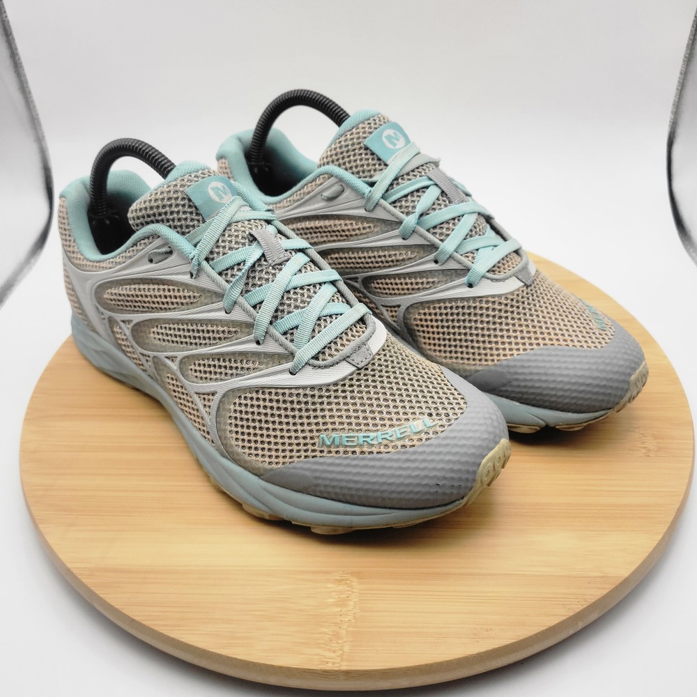Merrell Bare Access Flex Womens 9 Grey Blue Running Shoes J77668